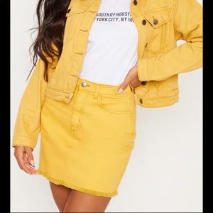 Mustard Jean skirt
